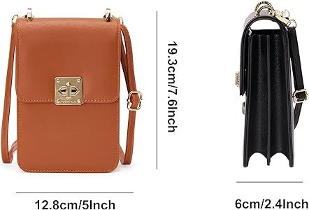 Small Crossbody Phone Purse for Women PU Leather Cell Phone Bag Travel Wallet with Adjustable Str... | Amazon (US)