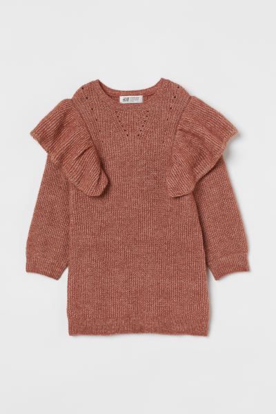 Flounce-trimmed Knit Dress | H&M (US + CA)