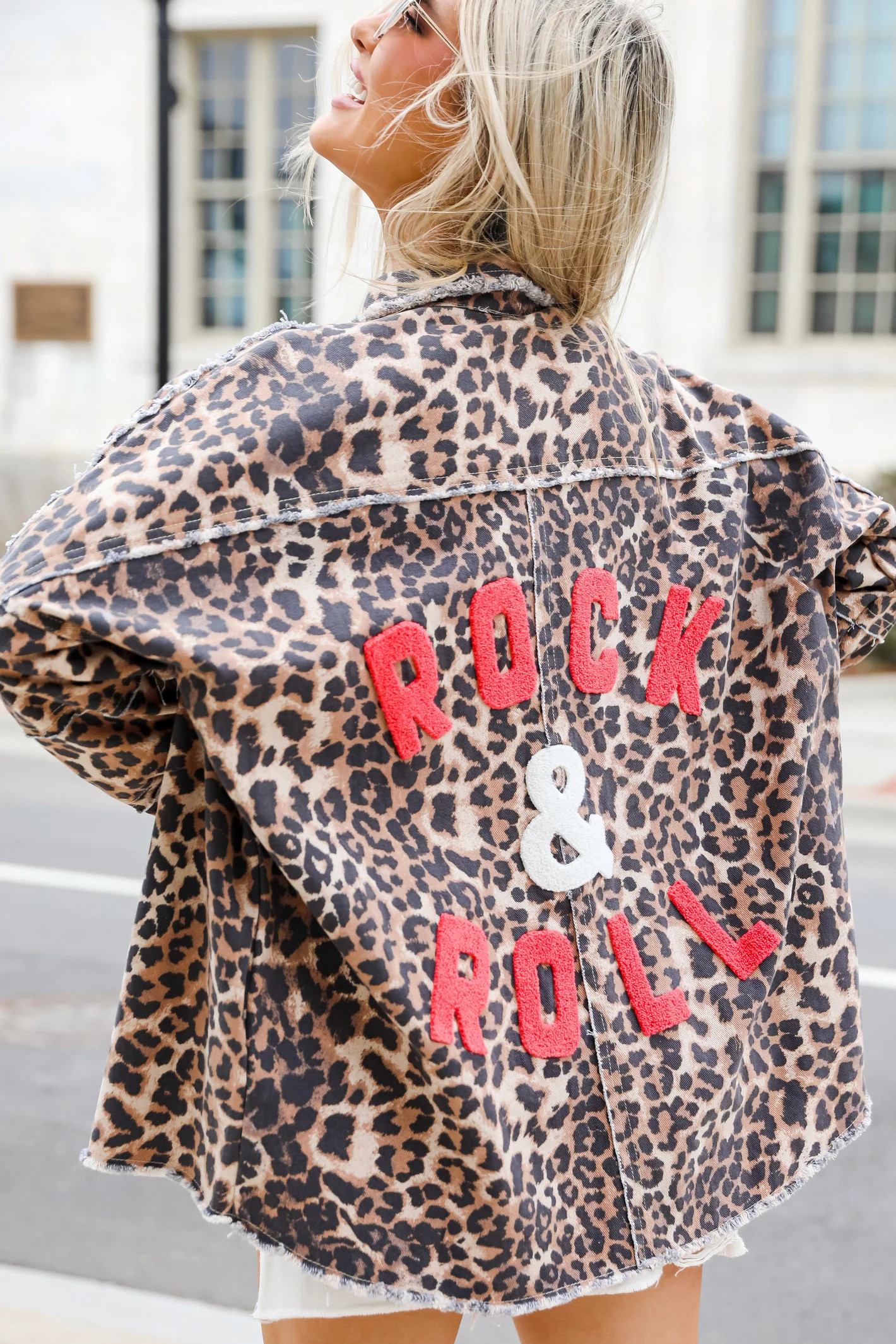 FINAL SALE - Rock & Roll Leopard Denim Jacket | Dress Up