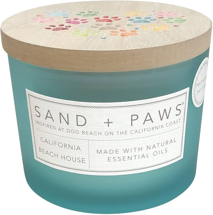 Sand + Paws Scented Candle - California Beach House –Luxurious Air Freshening Jar Candle Neutra... | Amazon (US)