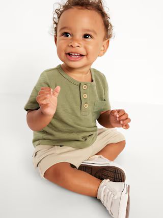 Textured Henley Pocket T-Shirt and Shorts Set for Baby | Old Navy (US)