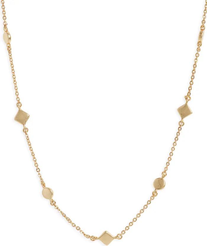 Mixed Shape Station Chain Necklace | Nordstrom Rack
