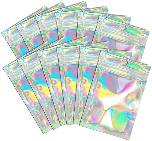 Smell Proof Bags & Resealable Foil Pouch Bag [100 PCS ] Great for Party Favor Food Storage Hologr... | Amazon (US)