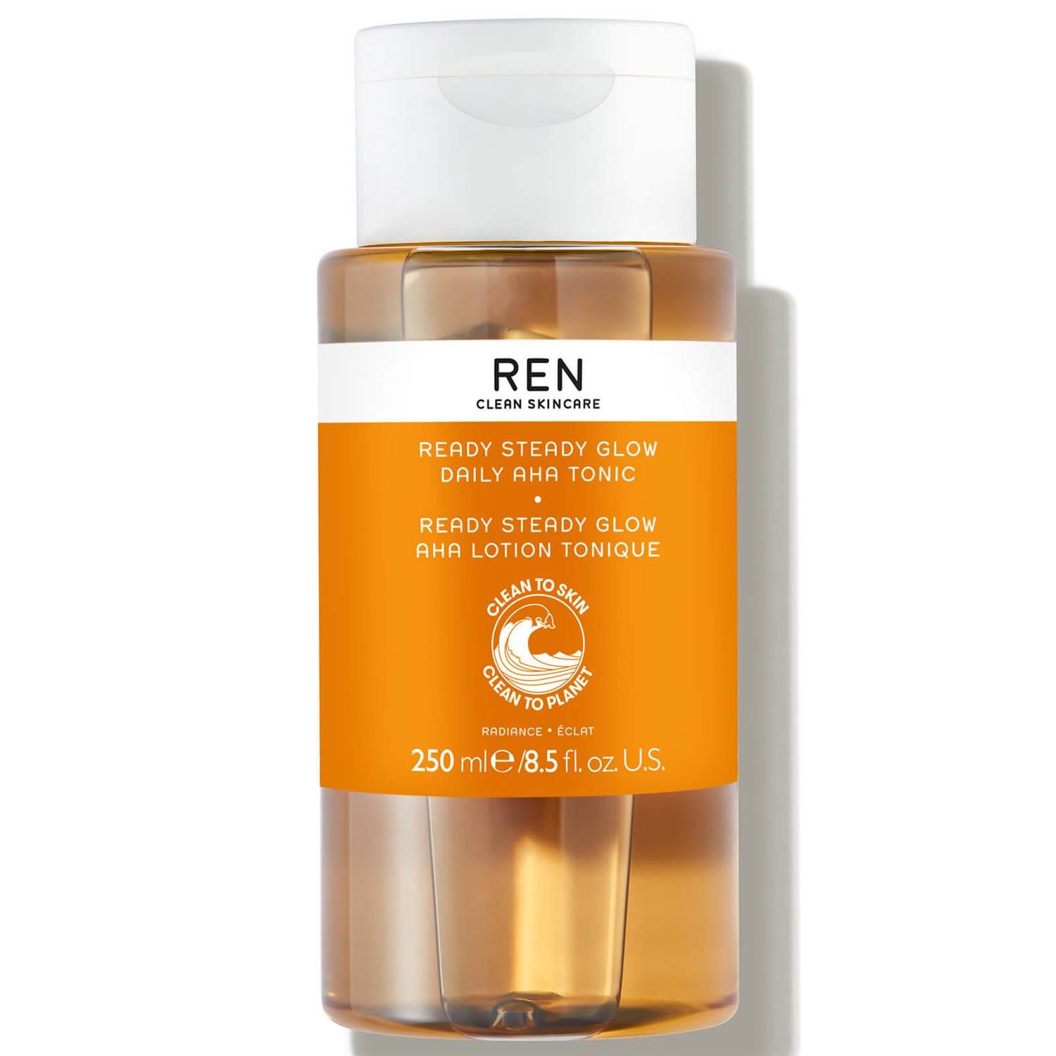 REN Clean Skincare Ready Steady Glow Daily AHA Tonic 250ml | Look Fantastic (ROW)