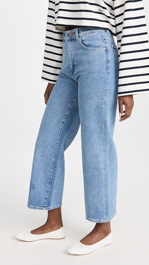 Hepburn Wide Leg High Rise Vintage Ankle Jeans | Shopbop