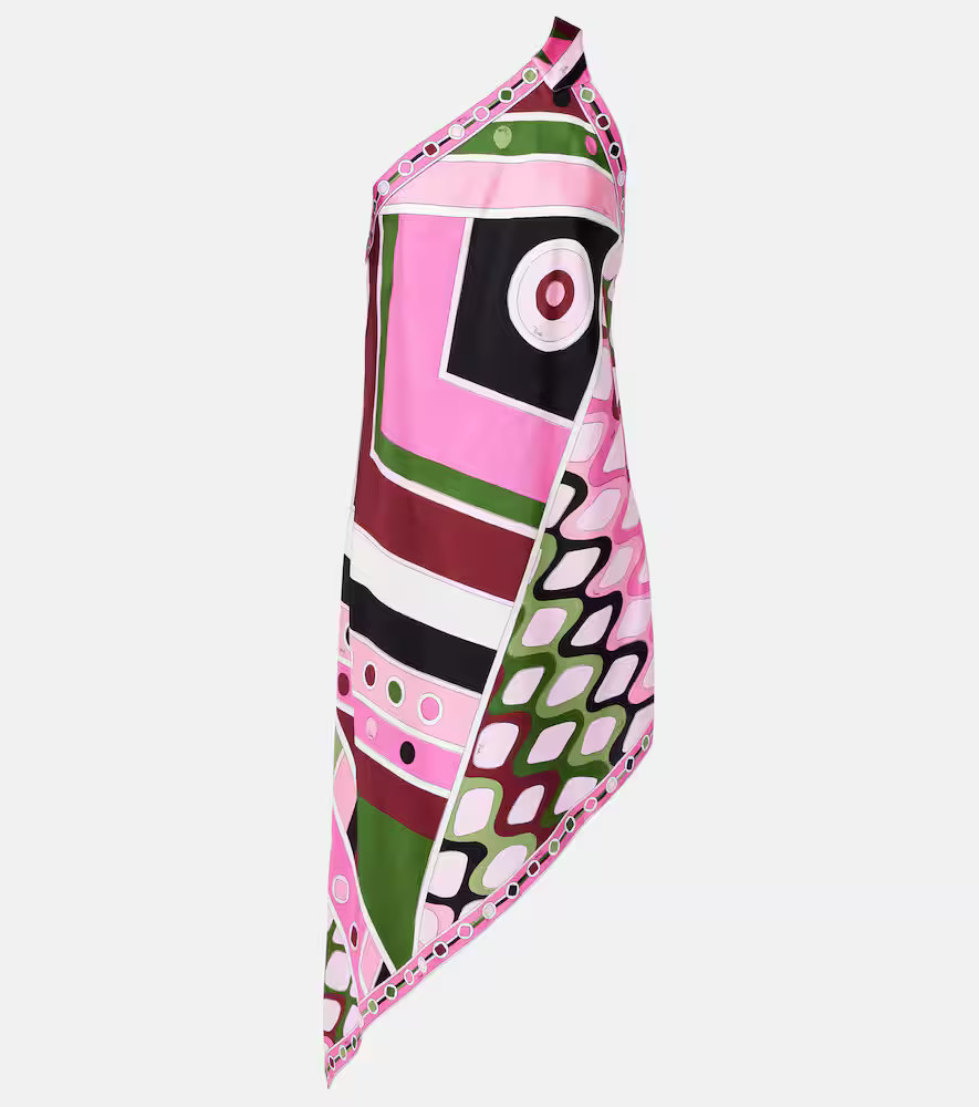 Pucci Printed asymmetric silk satin minidress | Mytheresa (US/CA)