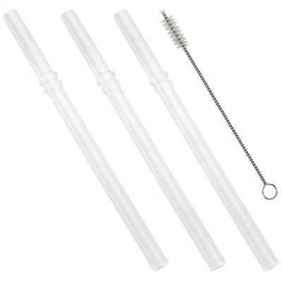 Re-Play 3pk Silicone No Pull Out Straws with Brush | Target