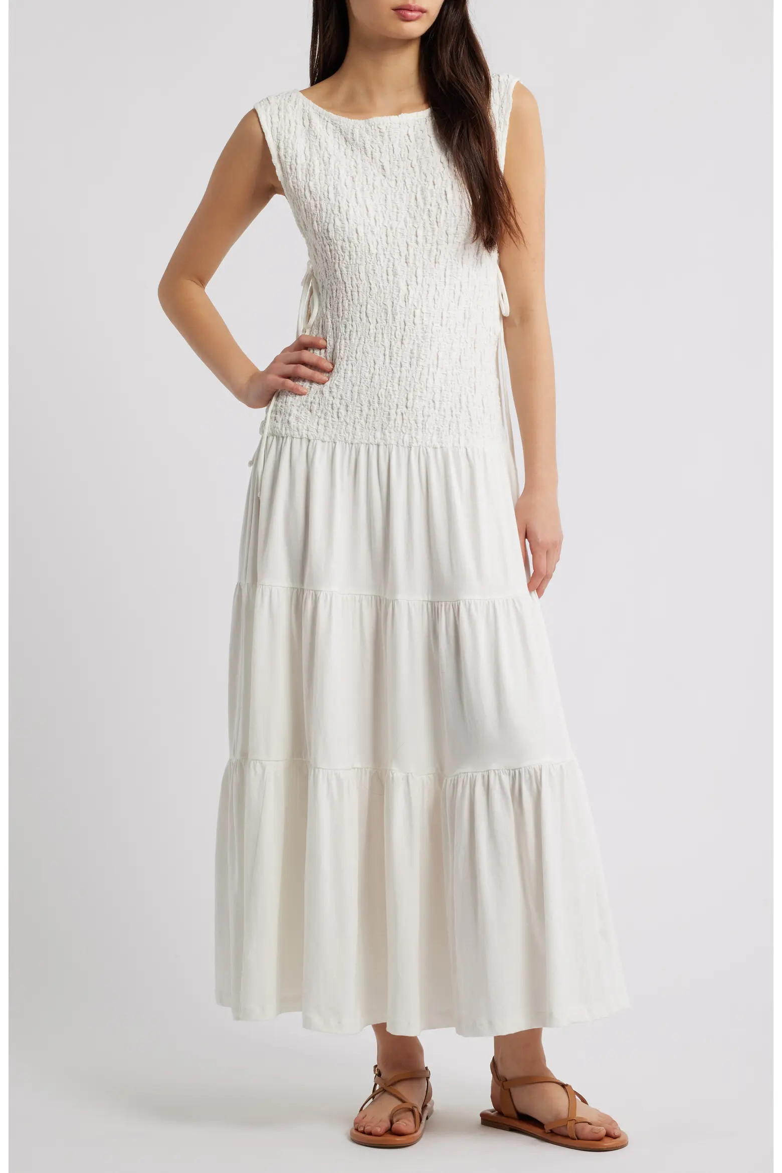 Sterling Smocked Side Tie Maxi Dress (Women) | Nordstrom | Nordstrom