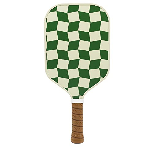 Picklish Pickleball Checks Paddle | Fiberglass Surface with High Grit and Spin, Extended Handle, 11mm, Comfort Grip, Luxury, Stylish, Performant Pickleball Rackets | Amazon (US)