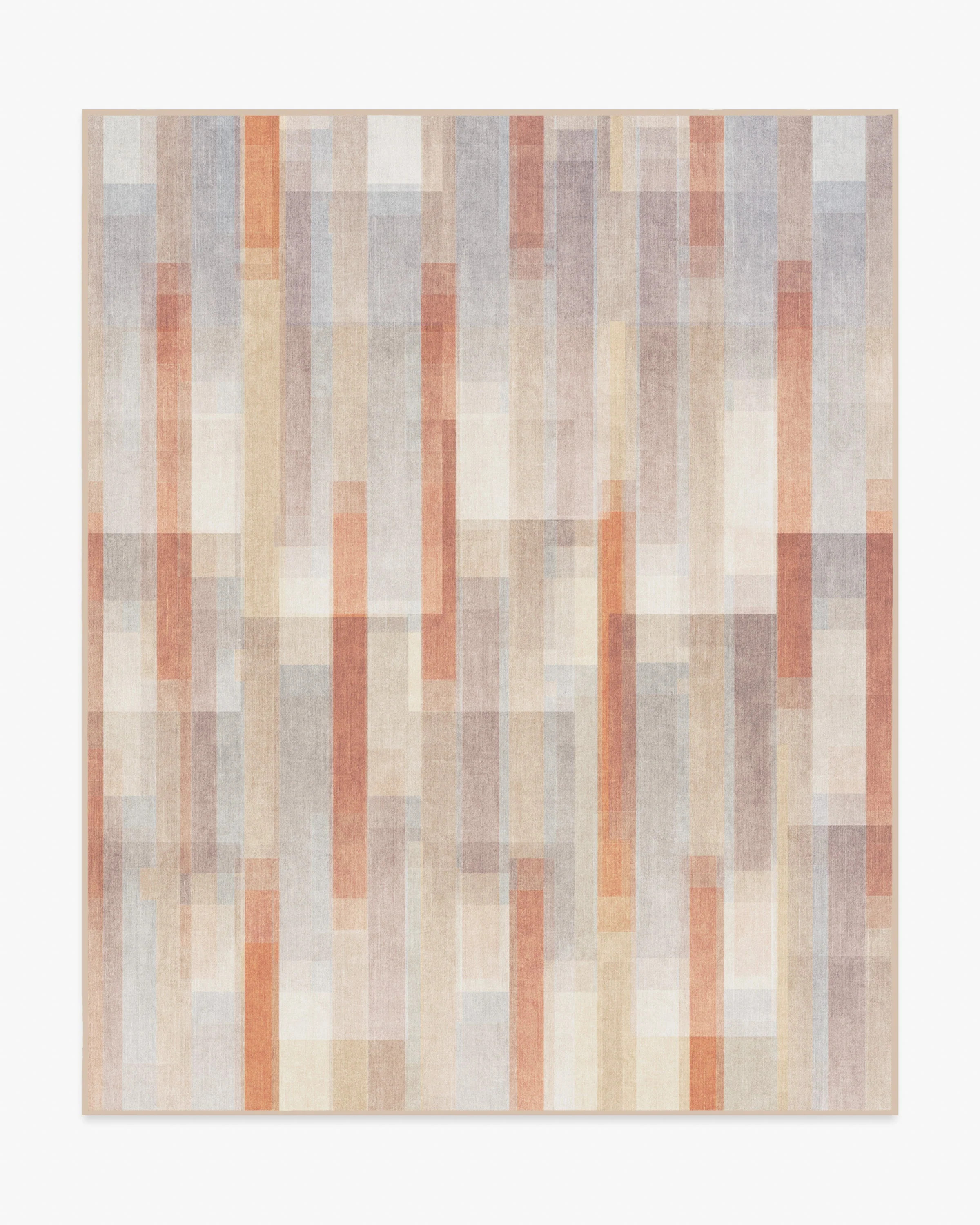 Solar Drift Rust & Grey Flatwoven Rug | Ruggable