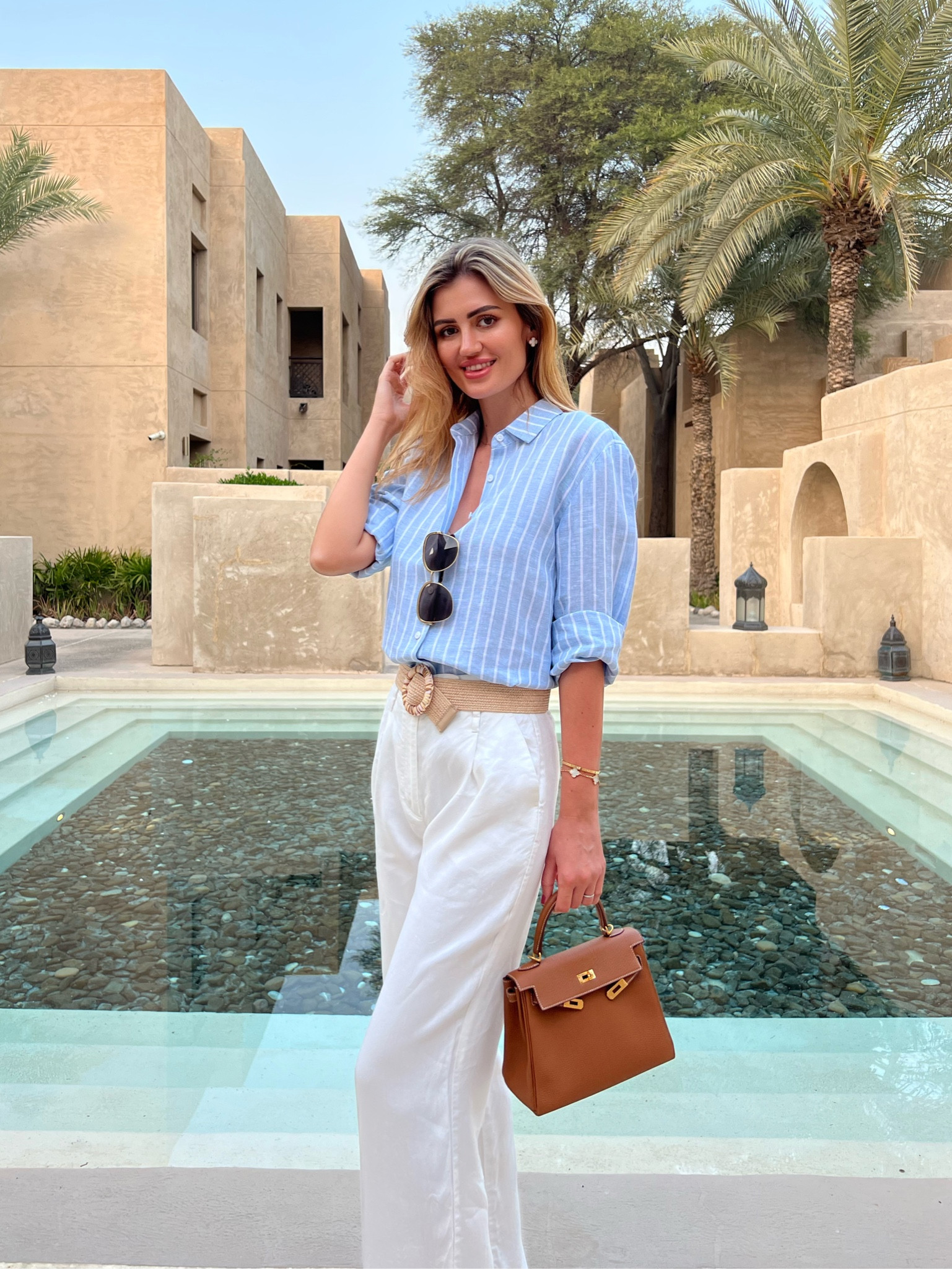 Casual summer outfit 
Striped linen shirt 
Linen trousers 

#LTKSeasonal #LTKfit #LTKstyletip