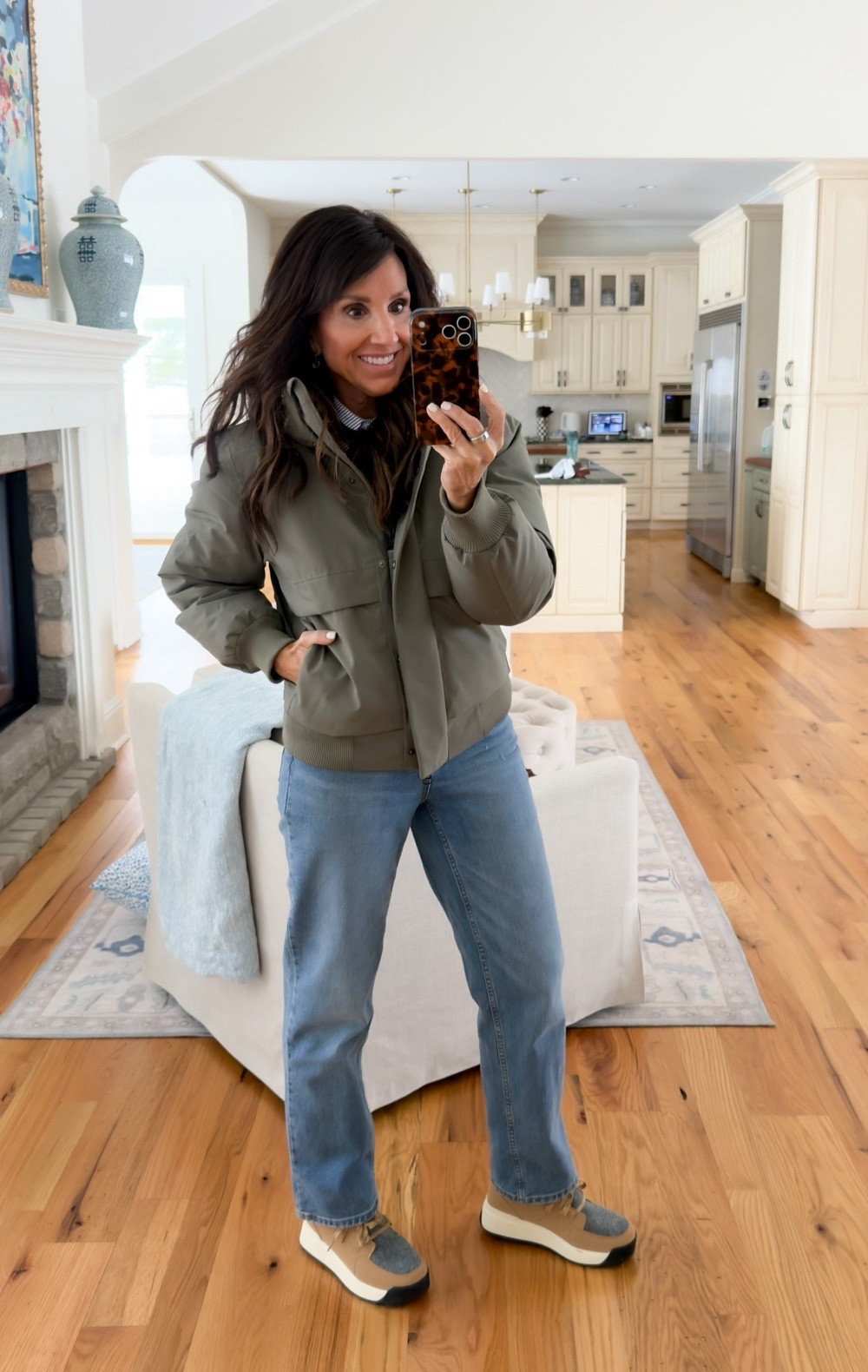 So glad I have this Quince  Down Hooded Short Parka
I’m wearing a small 

#LTKSeasonal #LTKOver40