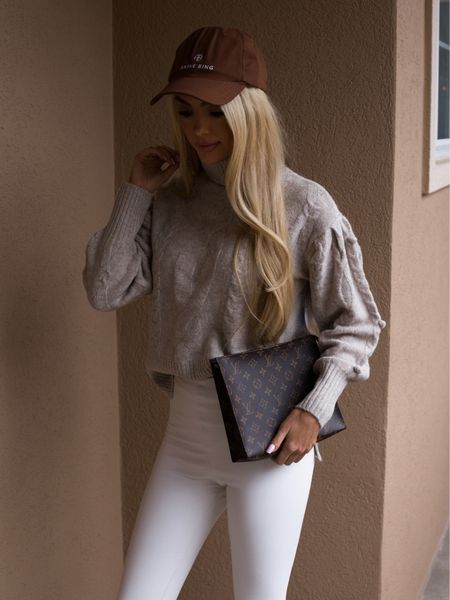 Neutral Outfit! Follow @hollyjoannew for style and beauty!! Glad you’re here babe! Xx 

Nordstrom Cable Sweater 
Commando Faux Leather Legging in White
Heaven Mayhem Gold Plated Croissant Statement Earrings 
LV Clutch Wristlet

Elevated Casual Outfit | Classy Outfit Ideas | Chic Outfit | OOTD | Workwear | Classy Elegant Style | Brown Tan Nude Tones | Brown Outfit | Skims Lookalike | Corporate Business Meeting Look | Family Event | Teacher Outfit

#LTKstyletip #LTKworkwear #LTKfindsunder100