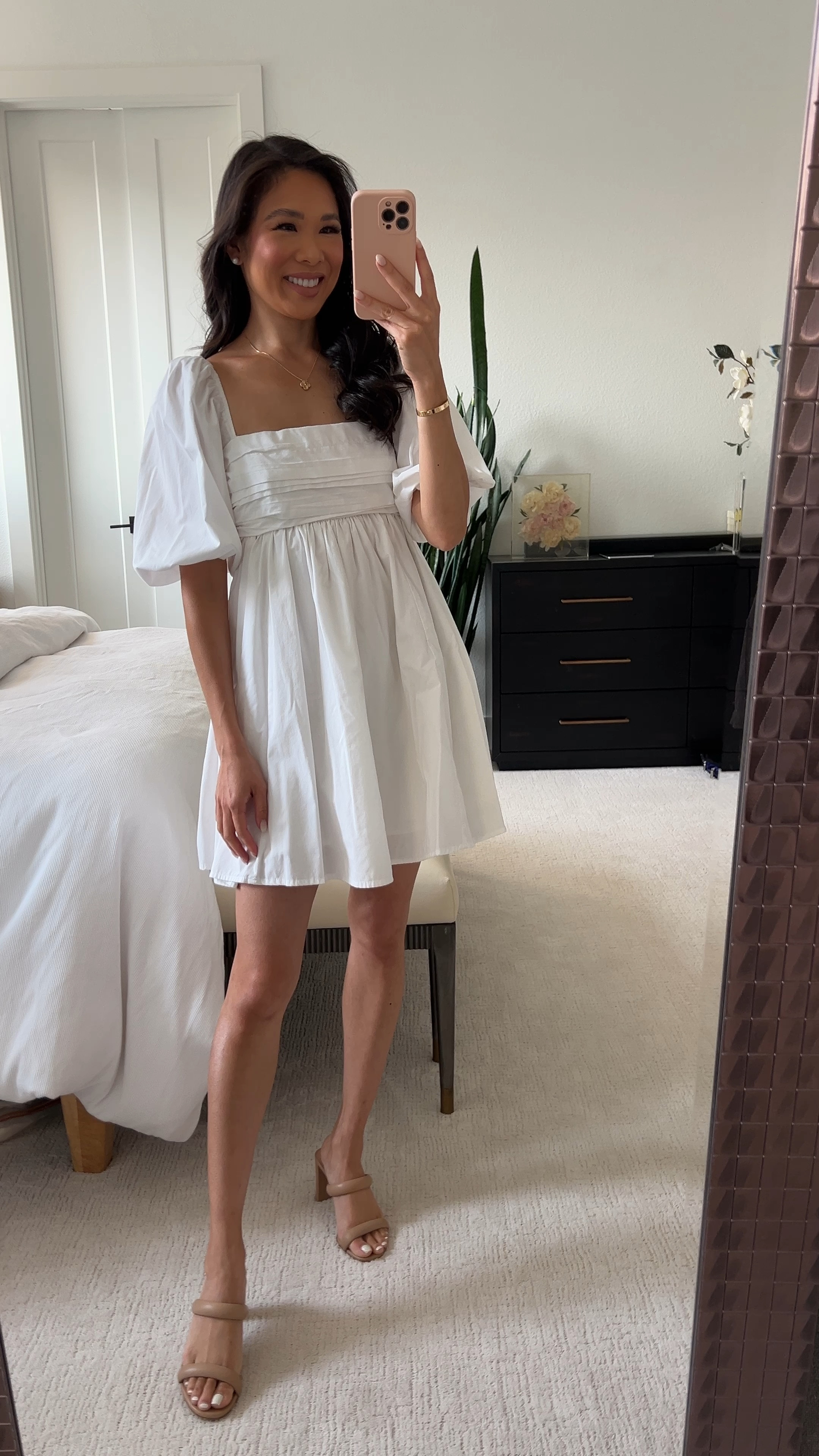 The perfect white dress on sale for 15% off this weekend! Nursing and maternity friendly, has pockets and fully lined. So comfortable and I’m wearing size XS regular! Would be perfect for brides  

#LTKxAF #LTKWedding