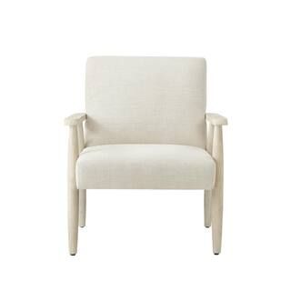 Rustic Manor Elana Beige / Cream Armchair Upholstered Linen RAC308-03BE-HD - The Home Depot | The Home Depot