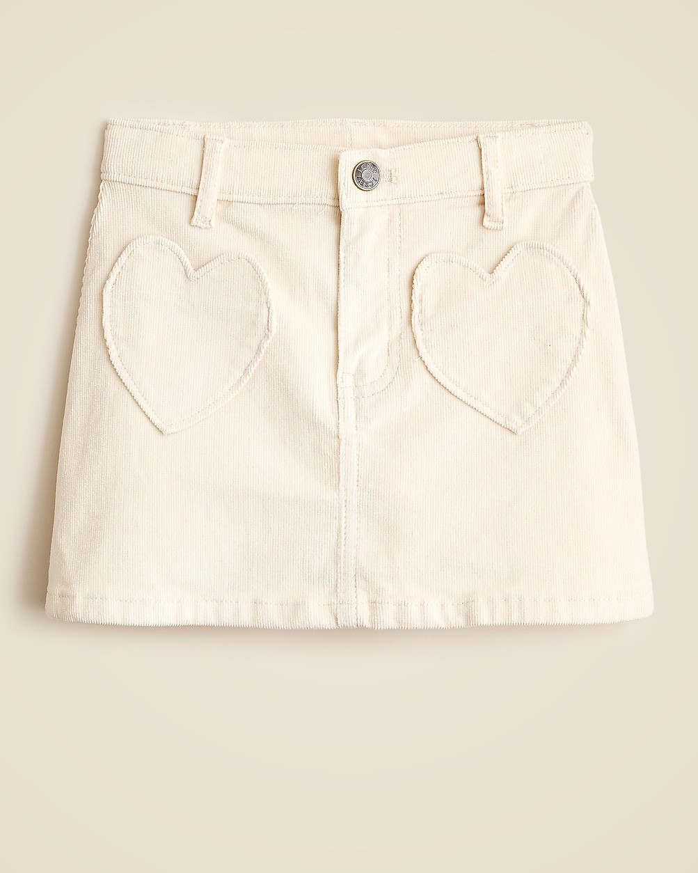 Girls' heart-pocket corduroy skirt | J. Crew US