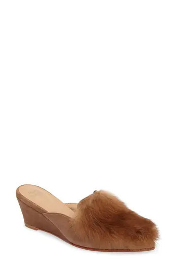 Women's Huma Blanco Antonia Genuine Alpaca Fur Wedge Mule | Nordstrom