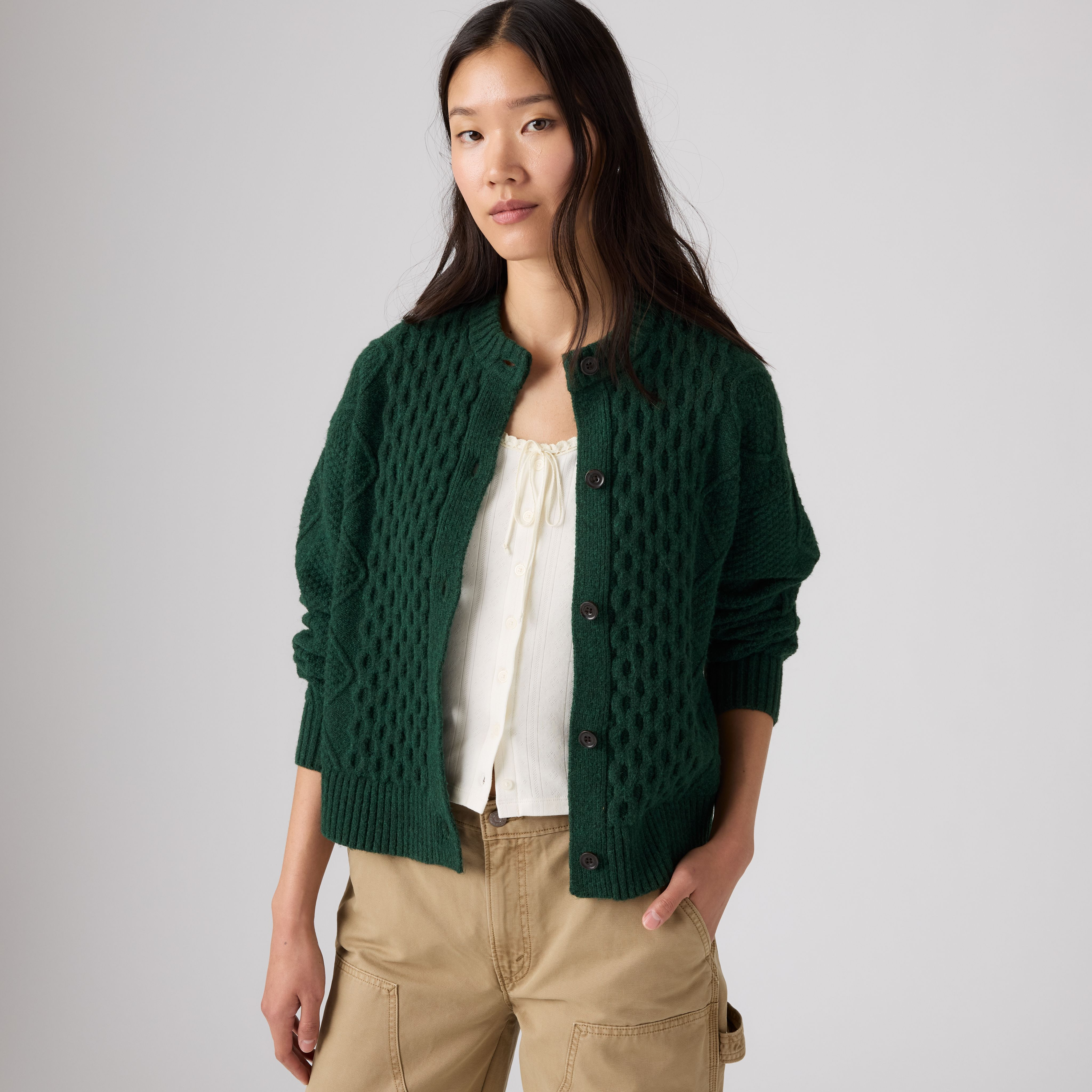 Levi's Charlotte Crewneck Cardigan - Women's M | Levi's US