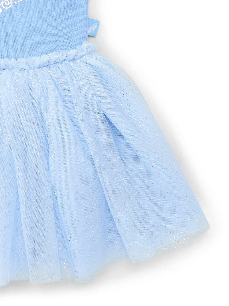 Disney Princess Toddler Girls Cinderella Cosplay Tutu Dress with Puff Sleeves, Sizes 12M-5T | Walmart (US)