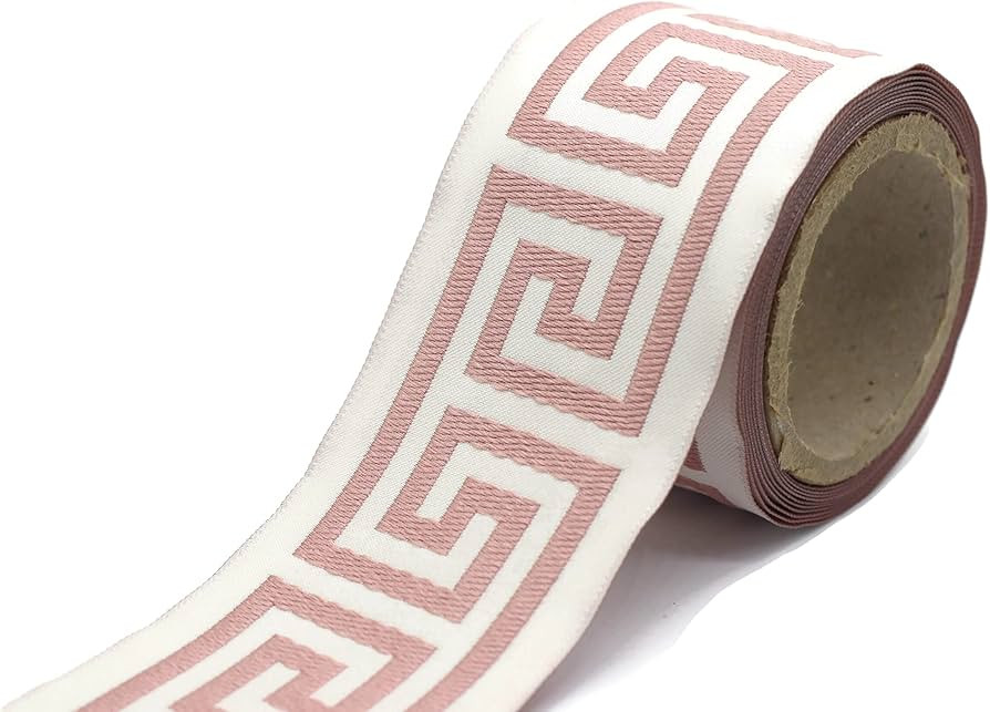 3.8 Yard Spool 2.67 inches Greek Key Drapery Trim Jacquard Ribbon for Your Drapes Curtains Draper... | Amazon (US)