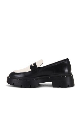 Schutz Christie Flat in Black & Pearl from Revolve.com | Revolve Clothing (Global)
