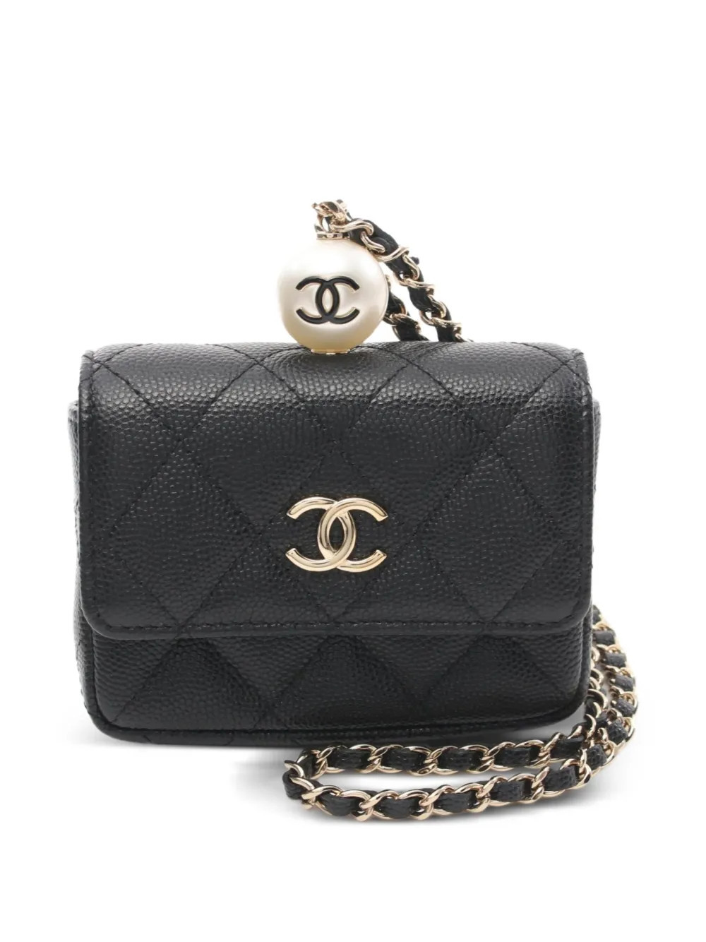 CHANEL Pre-Owned 2021-2022 flap coin purse - Black | Farfetch Global