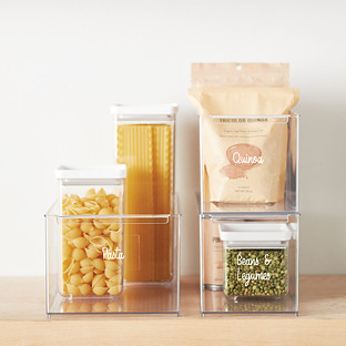 The Everything Organizer® Pantry Labels Clear/White Pkg/150 | The Container Store