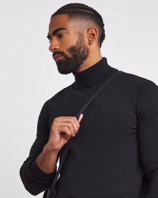 Black Roll Neck | Jacamo