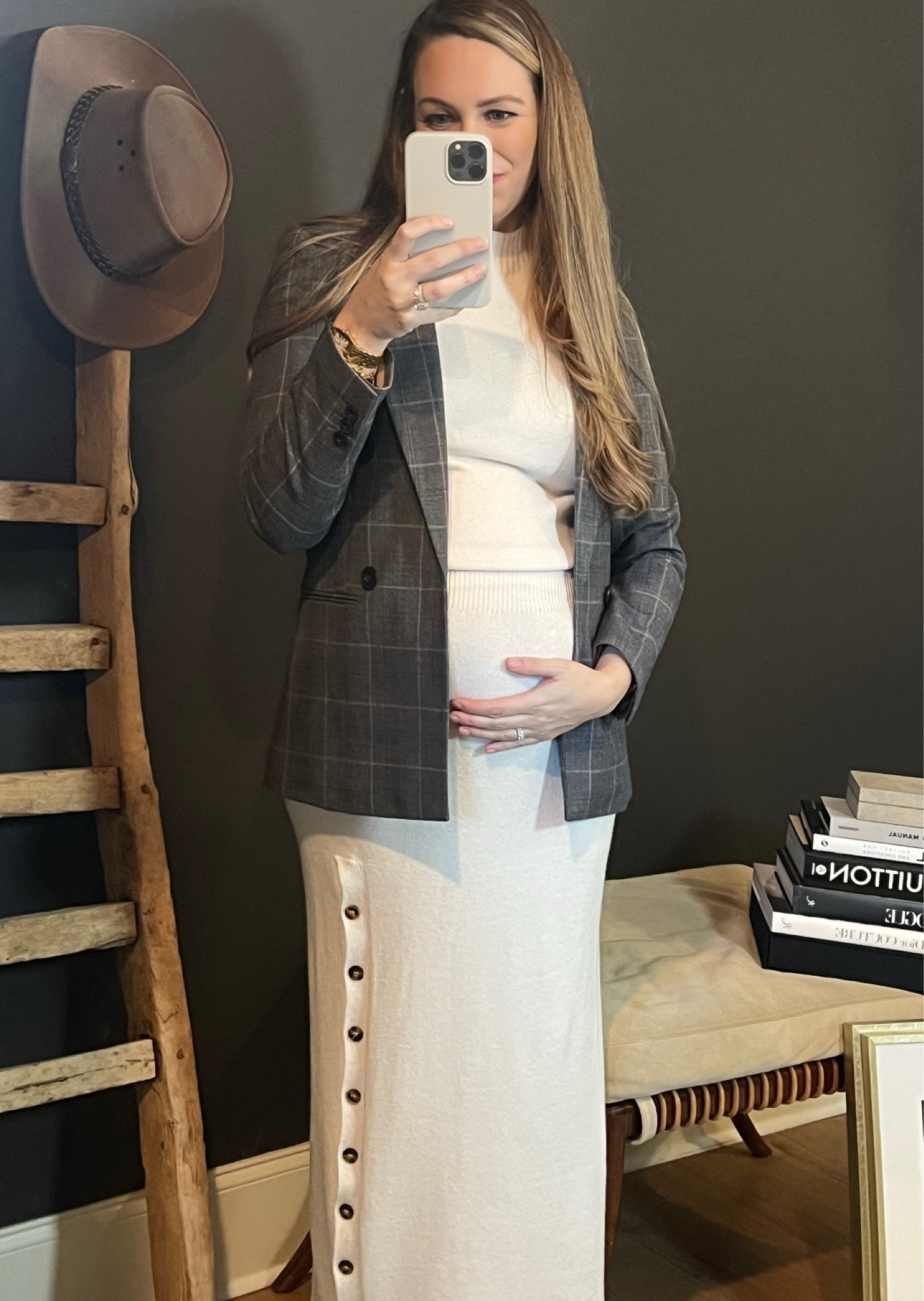 Maternity friendly office / work outfit with my favorite House of Nizhoni base!

#LTKFindsUnder100 #LTKWorkwear #LTKBump