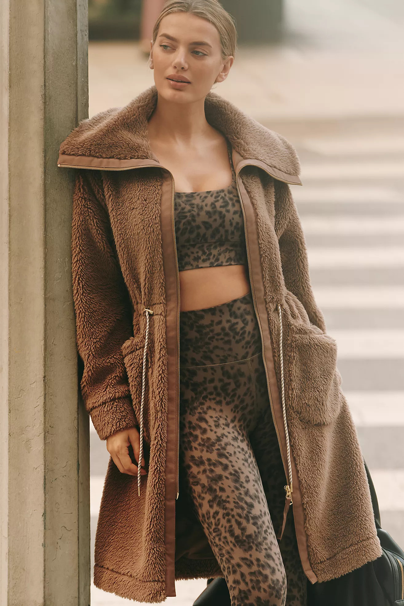 Varley Logan Longline Sherpa Fleece Coat | Anthropologie (US)