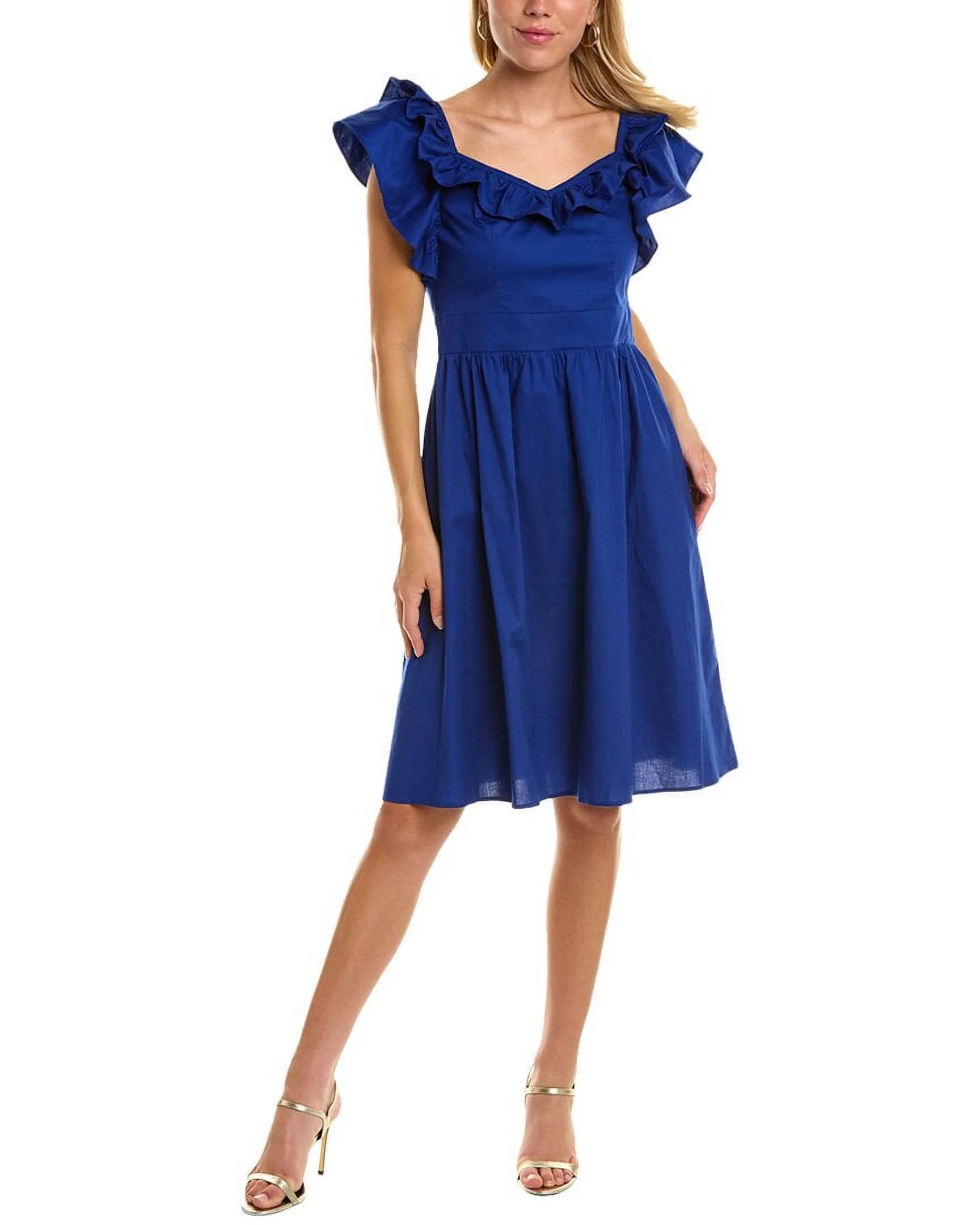 Maggy London womens  Poplin Mini Dress, 2, Blue | Walmart (US)