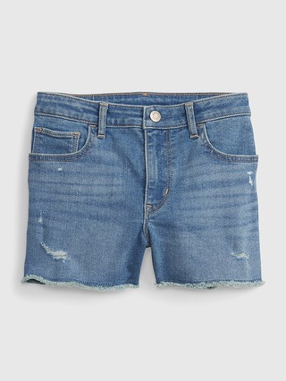 Kids High Rise Denim Shortie Shorts with Washwell | Gap (US)