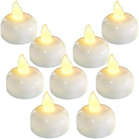 Homemory 24 Pack Waterproof Flameless Floating Tealights, Warm White Battery Flickering LED Tea Ligh | Amazon (US)