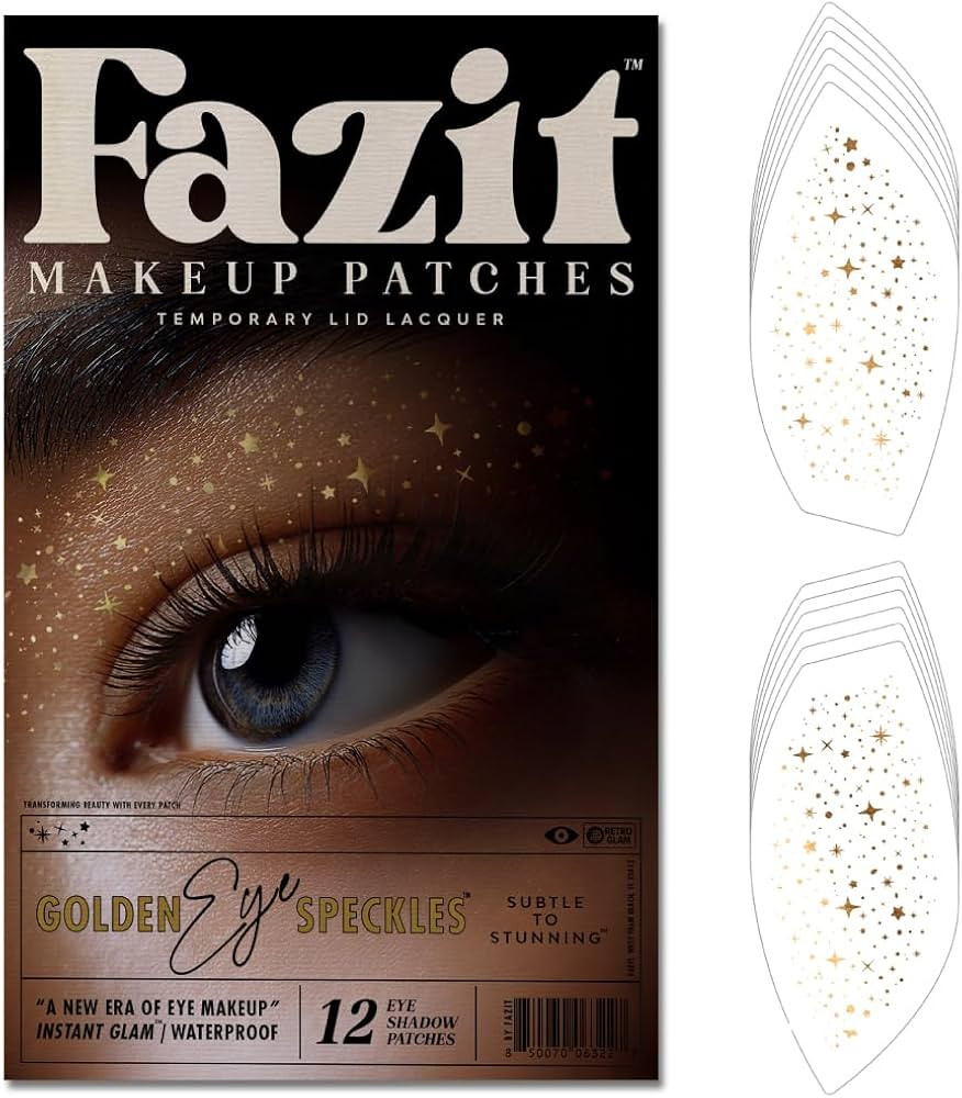 Fazit Makeup Patches - Golden Eye Speckles - Glow Up Make-Up Patches - Cute Glitter Makeup Access... | Amazon (US)