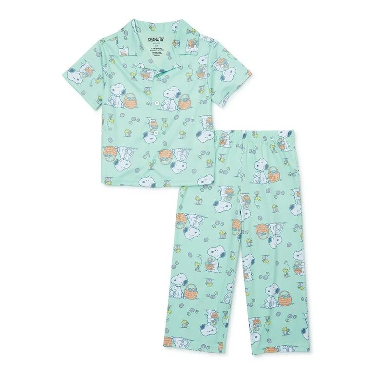 Peanuts Toddler Unisex Easter Pajama Coat Set, 2-Piece, Sizes 2T-5T | Walmart (US)