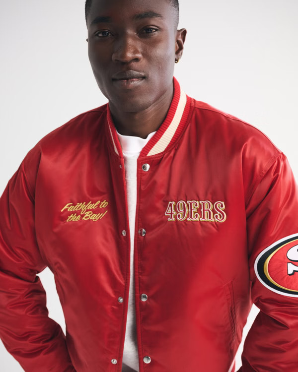 San Francisco 49ers Varsity Bomber Jacket | Abercrombie & Fitch (US)