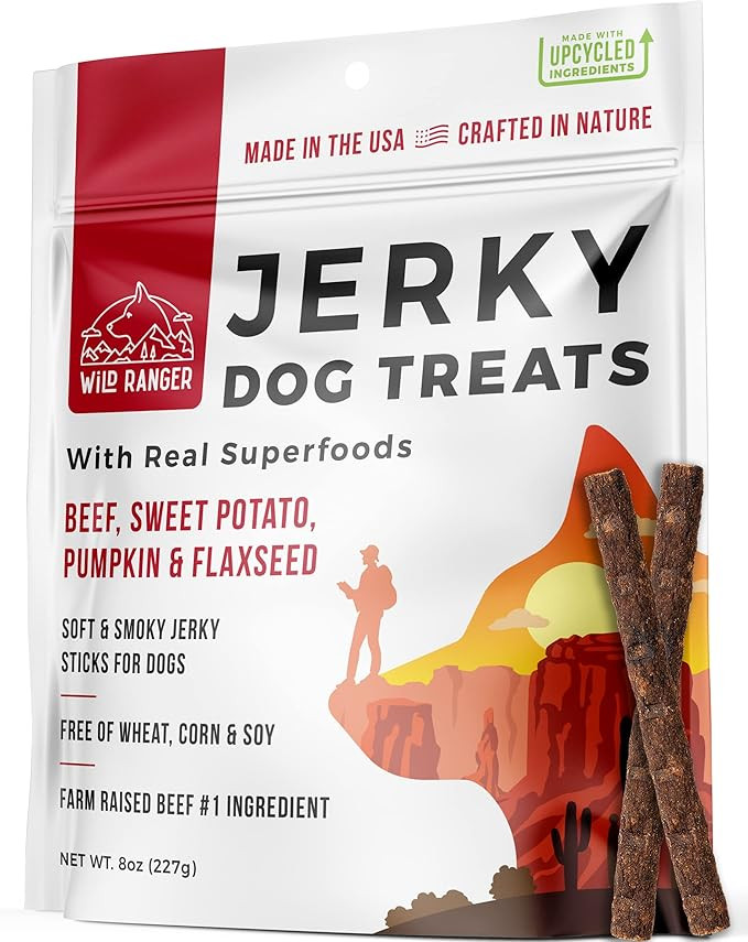 Wild Nature Beef Jerky Dog Treats | Healthy, All-Natural Jerky Sticks Made in The USA Only | High... | Amazon (US)