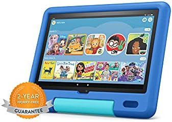 Fire HD 10 Kids tablet, 10.1", 1080p Full HD, ages 3–7, 32 GB, Sky Blue | Amazon (US)