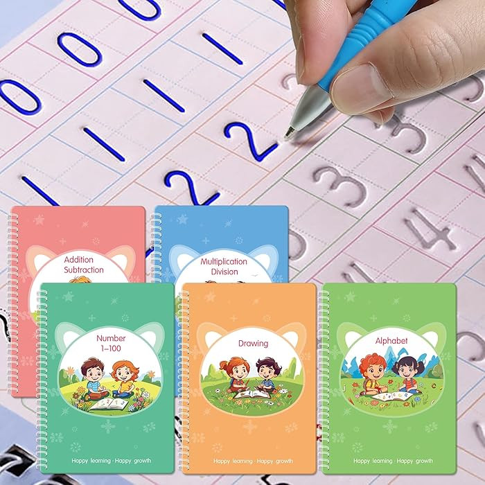 Reusable Grooved Handwriting Workbooks,Magic Copybook,Magic Writing Practice copy books, to help ... | Amazon (US)