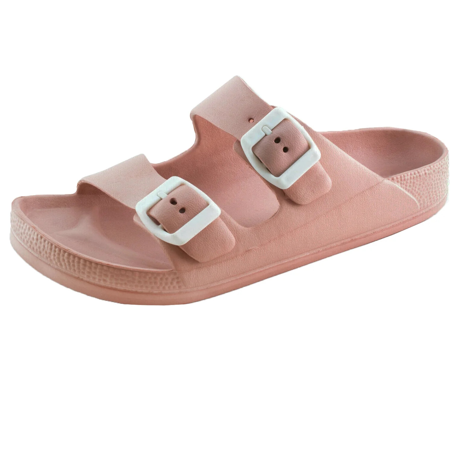 Women's Lightweight Comfort Soft Slides EVA Adjustable Double Buckle Flat Sandals (FREE SHIPPING) | Walmart (US)