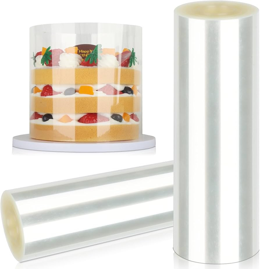 Cake Collar - 6 x 394inch/1 Roll-Transparent Acetate Cake Roll, Professional Acetate Sheets for B... | Amazon (US)