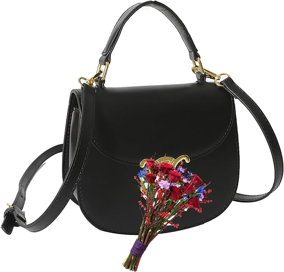 Women's Leather Shoulder Bag Trendy Designer Triumphal arch Crossbody Bag Small Tote Bag Purse | Amazon (US)
