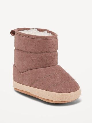 Unisex Faux-Suede Sherpa-Lined Boots for Baby | Old Navy (US)