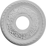 Ekena Millwork CM12PMBLF Palmetto Ceiling Medallion, 12 1/8"OD x 3 1/2"ID x 1"P (Fits Canopies up to | Amazon (US)