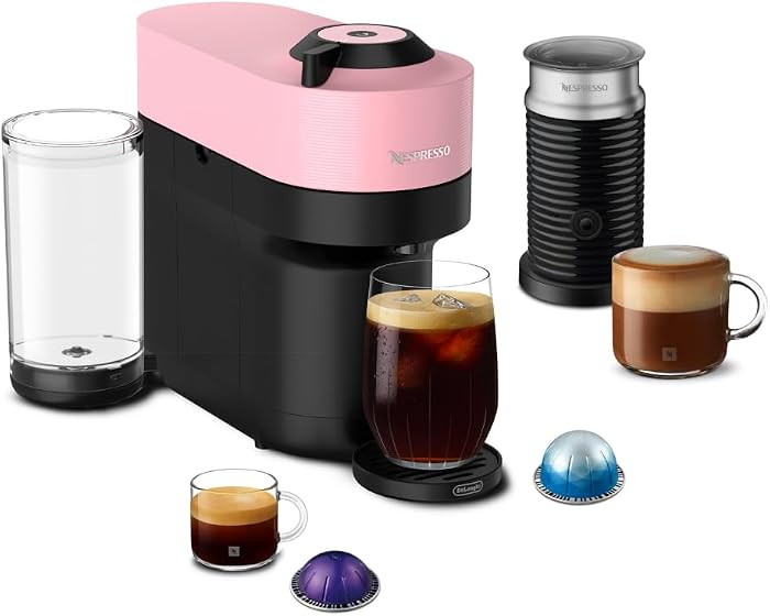 Nespresso Vertuo Pop+ Coffee and Espresso Maker by De'Longhi with Milk Frother, Candy Pink | Amazon (US)