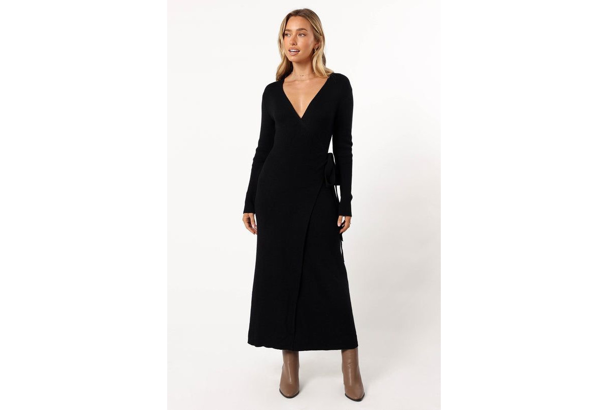 Petal and Pup Kellan Wrap Midi Dress - Black | Macy's
