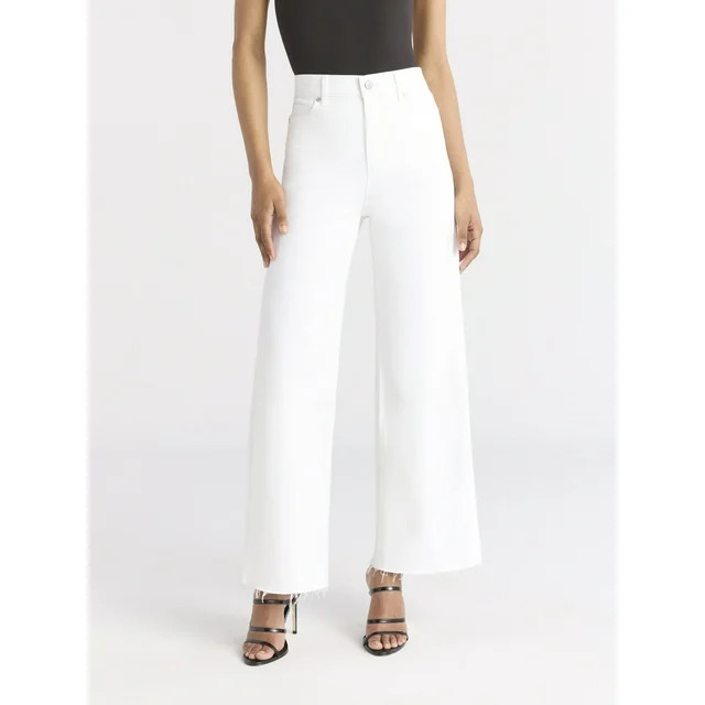 Sofia by Sofia Vergara Women's and Women's Plus Margot Wide Crop Super High Rise Jeans, Sizes 0-2... | Walmart (US)