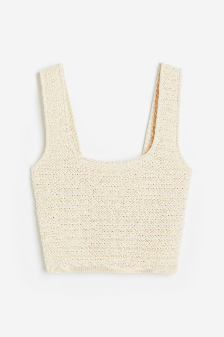 Crochet-look Crop Tank Top | H&M (US + CA)