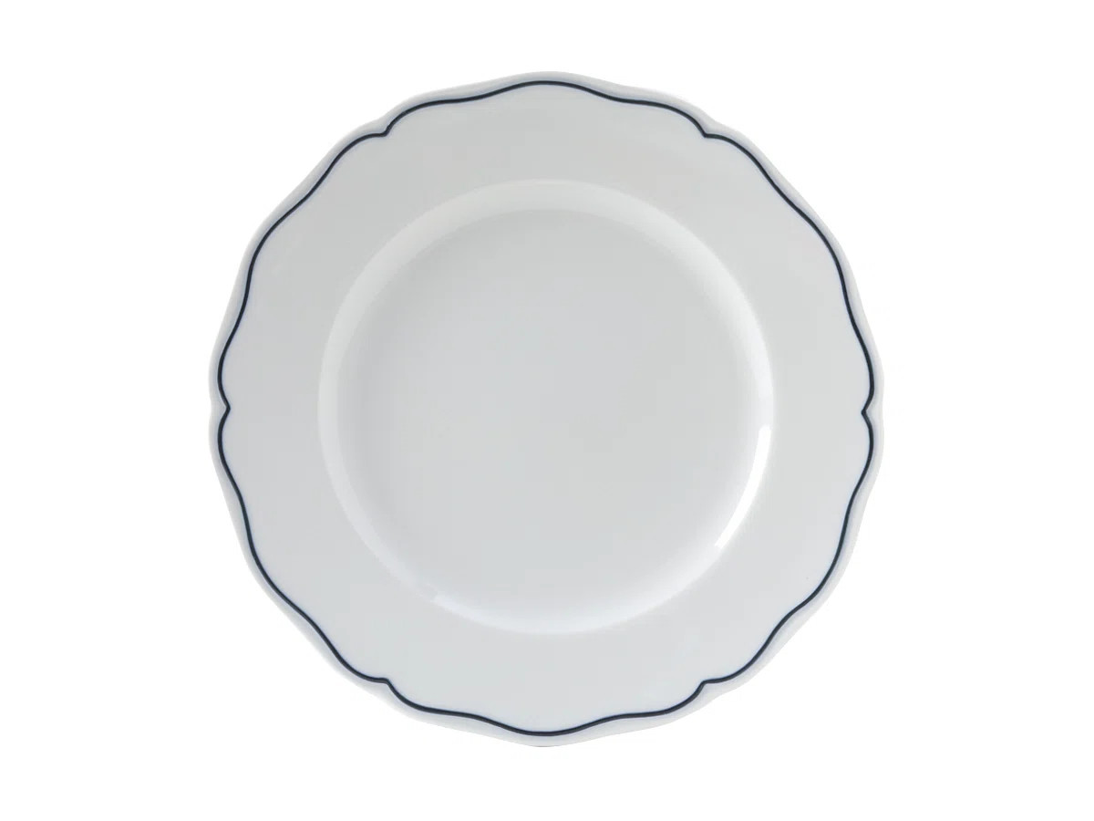 Charleston Blue Band 9'' Porcelain China Salad/Dessert Plate (Set of 24) | Wayfair North America