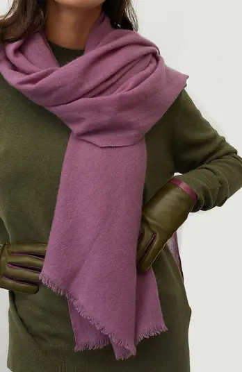 Cashmere pashmina wrap with fringes | Nordstrom